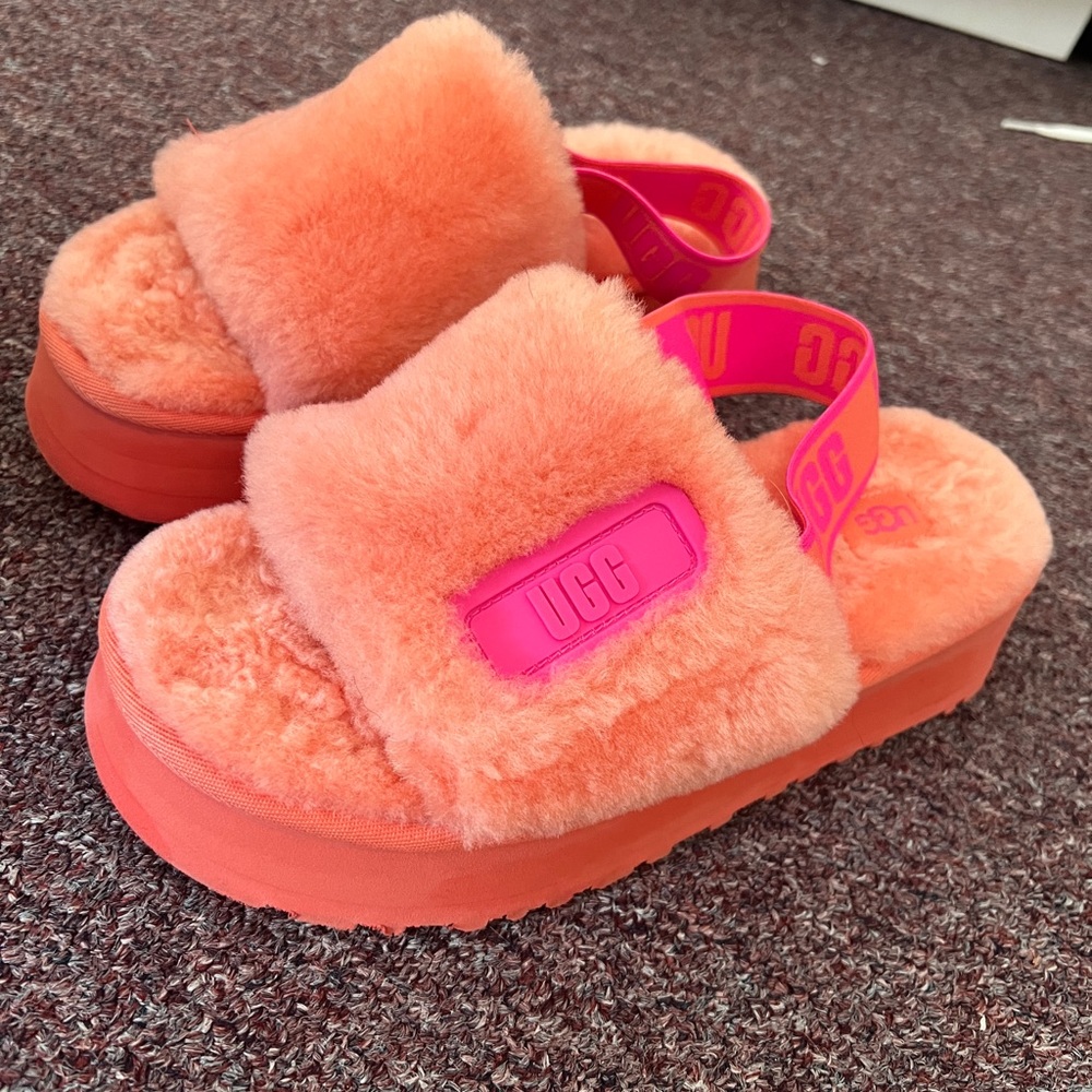 Peach and Pink UGG Disco Slides